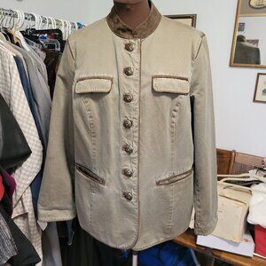Women's Landhaus German Jacket in Khaki Size Large